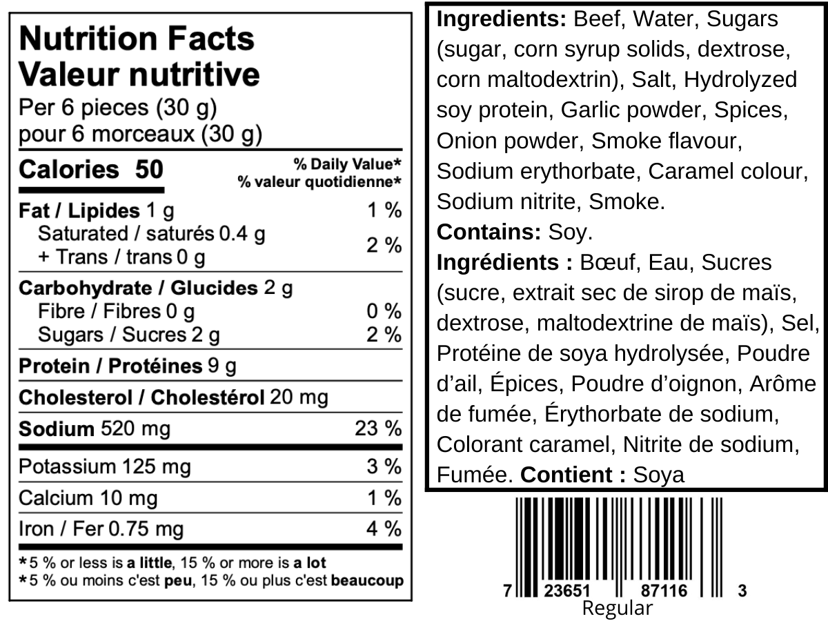 Regular Jerky - 80g